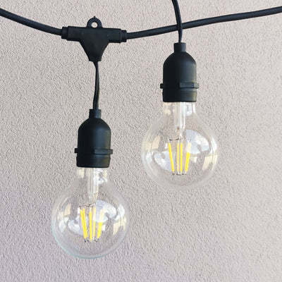 Drop Hang | 15m 15 Bulbs | G80 5w Clear Glass | Dimmable Festoon Lights