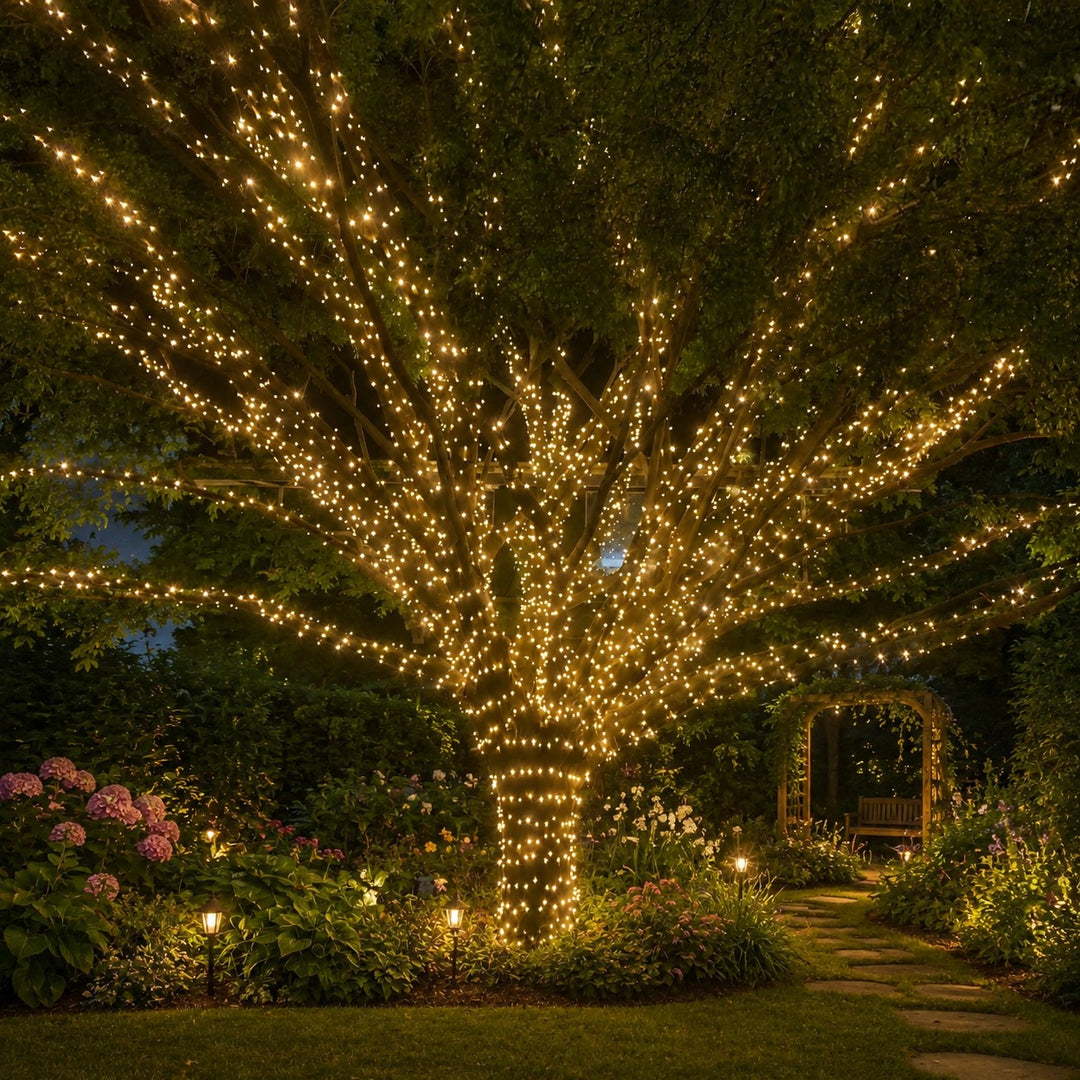 Pro Series | Low Voltage Outdoor Fairy Lights | White Rubber Cable | Connectable