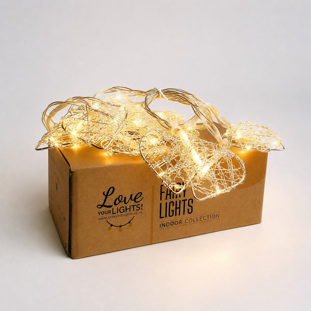 20 Heart Fairy Lights | 2.7m | USB | Decorative Indoor