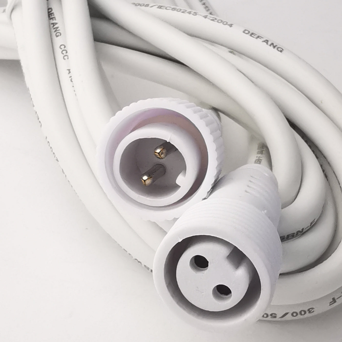 Pro Series | 3m White Rubber No Plug | Extension Cable | Fairy Lights