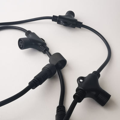 7 Ports Connector | String Lights | Black