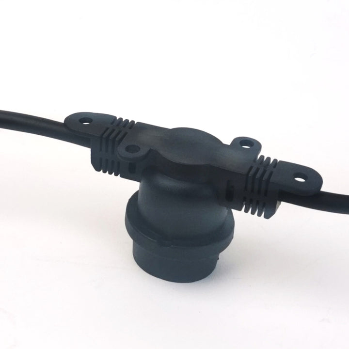 S14 Bulb Festoon Lights | 10m 10 Bulbs | Flat Flush Mount