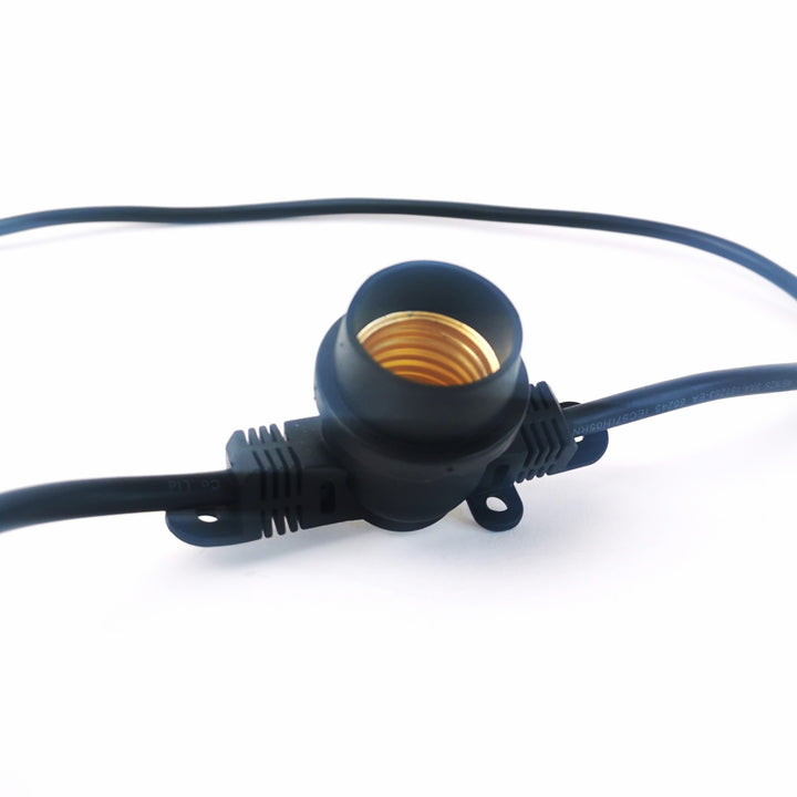 S14 Bulb Festoon Lights | 10m 10 Bulbs | Flat Flush Mount