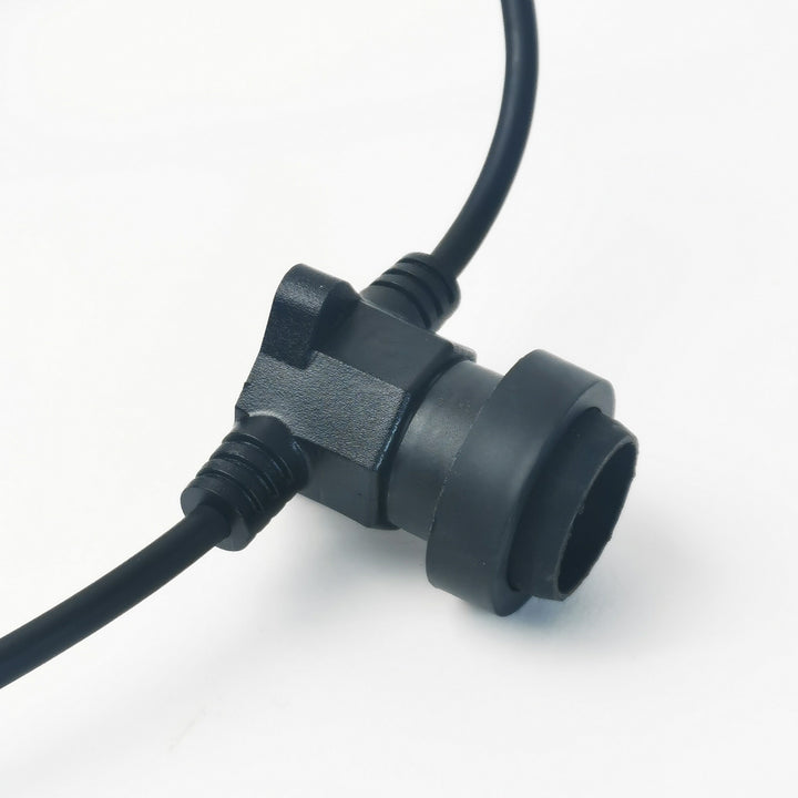 10m Festoon Light String | 10 Lamp Bases | Flat Flush Mount