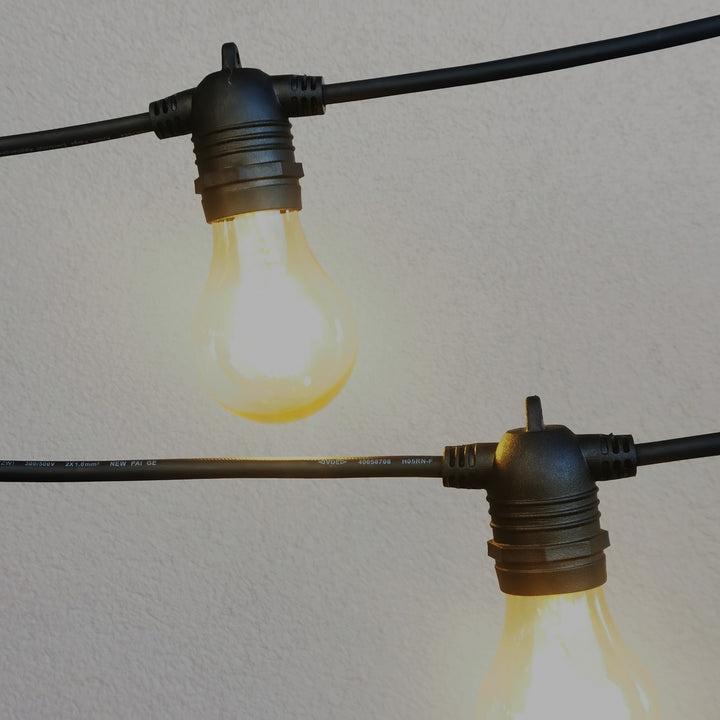 A60 Amber Bulb  | 10m 20 Bulbs | Flush Mount Dimmable Festoon Lights