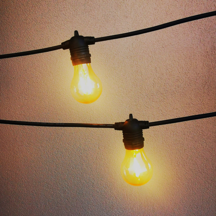 A60 Amber Bulb | 5m 10 Bulbs | Flush Mount Dimmable Festoon Lights
