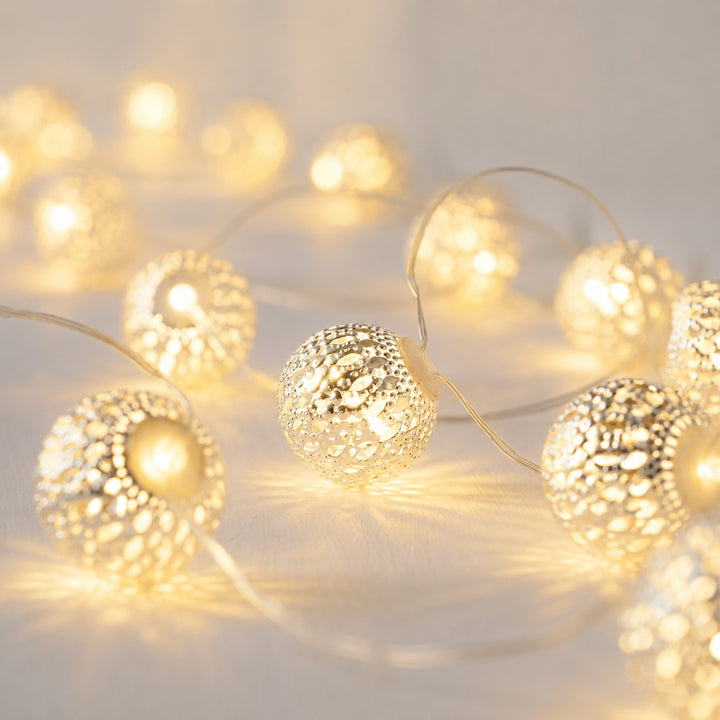 Moroccan Ball Fairy Lights | 20 Balls | Decorative Indoor