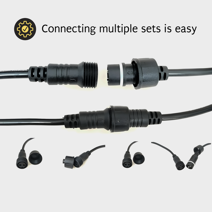 A19 Amber Bulbs | 10m 10 Bulbs | Flush Mount Dimmable Festoon Lights