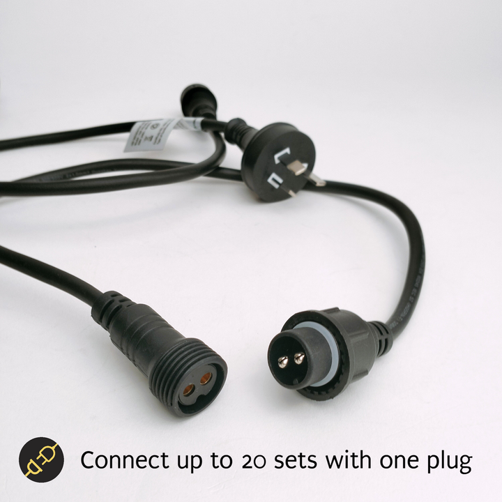 A19 Amber Bulbs | 10m 10 Bulbs | Flush Mount Dimmable Festoon Lights