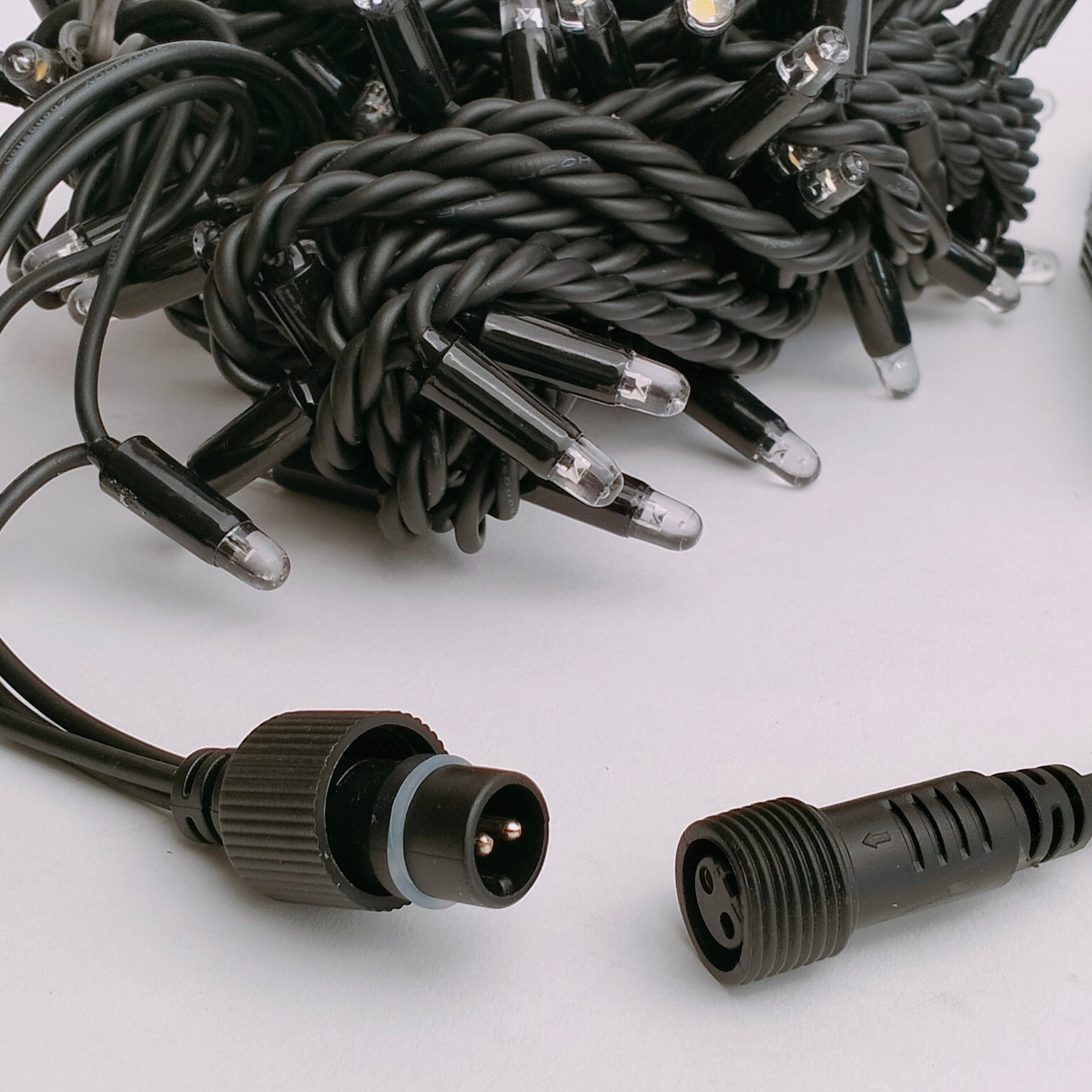 Pro Series Fairy Lights | 10m Black Rubber Cable | Connectable | Outdoor