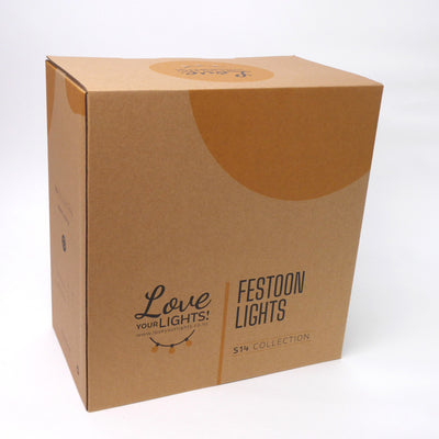 Dimmable Festoon Lights | 5.5m 10 Bulbs | S14 2w | Drop Hang