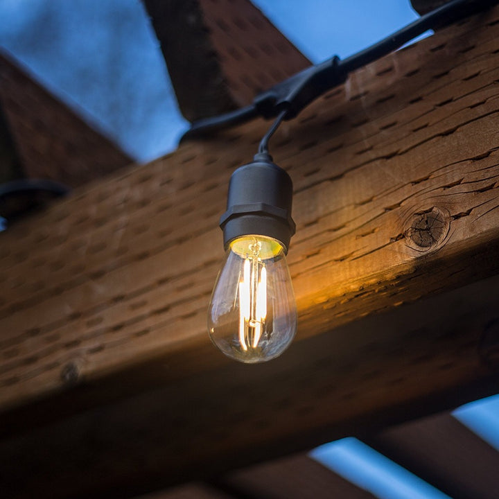 S14 Clear Bulb | 5m 10 Bulbs | Drop Hang | Dimmable Festoon Lights
