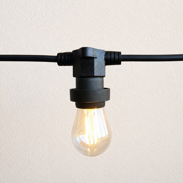 Festoon Lights | S14 Bulb | 10m 10 Bulbs | Flat Flush Mount | Connectable