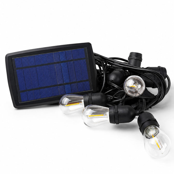 Solar S14 Festoon Lights | Flush Mount Style | 14.7m 15 Bulbs