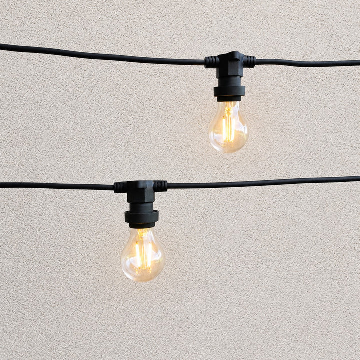 Festoon Lights | S14 Bulb | 10m 10 Bulbs | Flat Flush Mount | Connectable