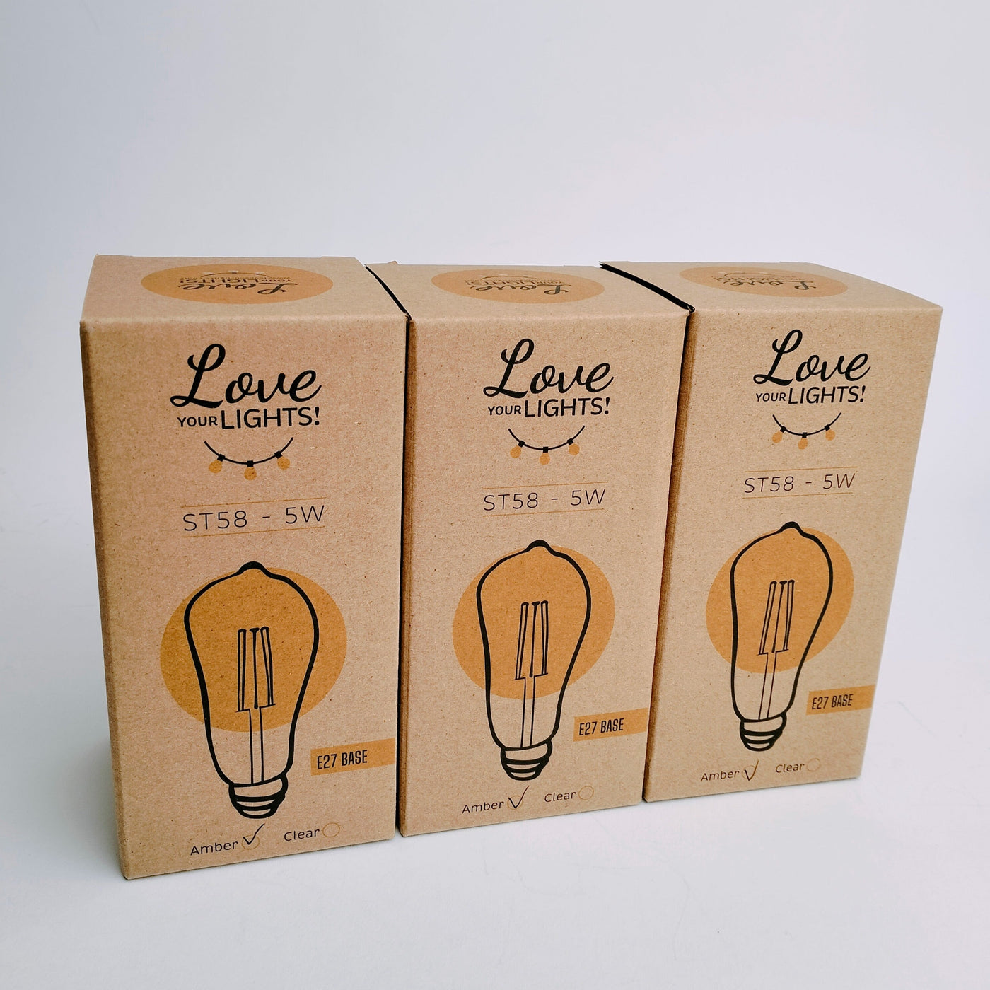 Drop Hang | 10m 10 Bulbs | ST58 5w Amber | Dimmable Festoon Lights