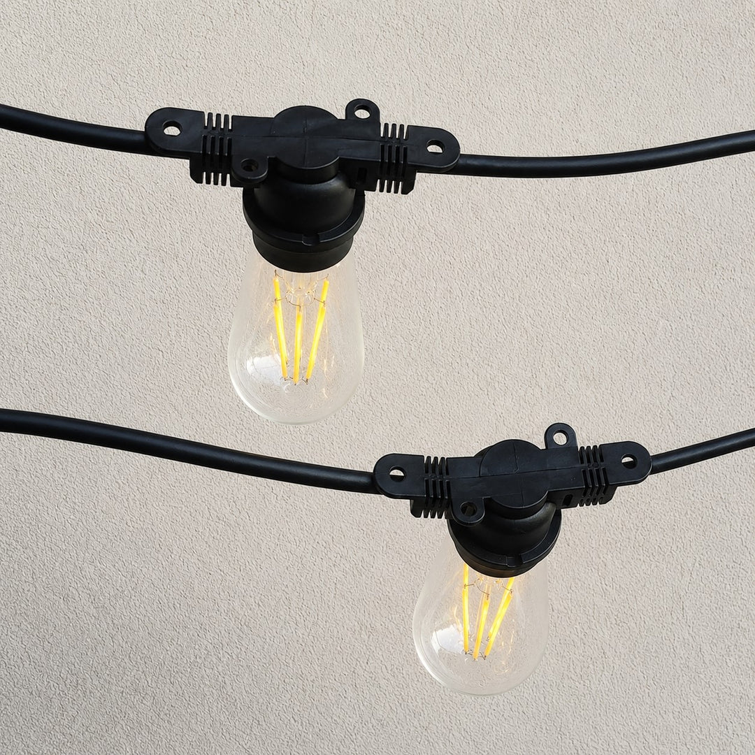 ST58 Clear Bulb | 10m 10 Bulbs | Flat Flush Mount Dimmable Festoon Lights