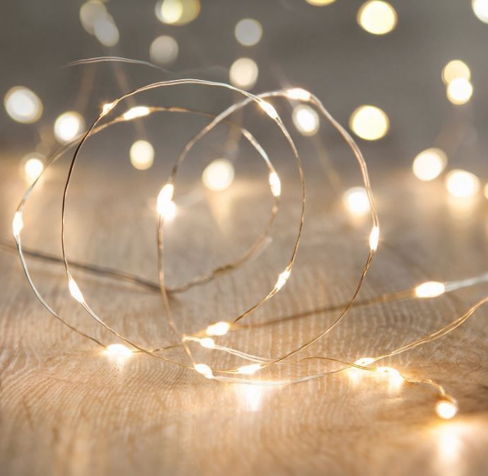 Silver 5m | Decorative Indoor Battery Fairy Lights