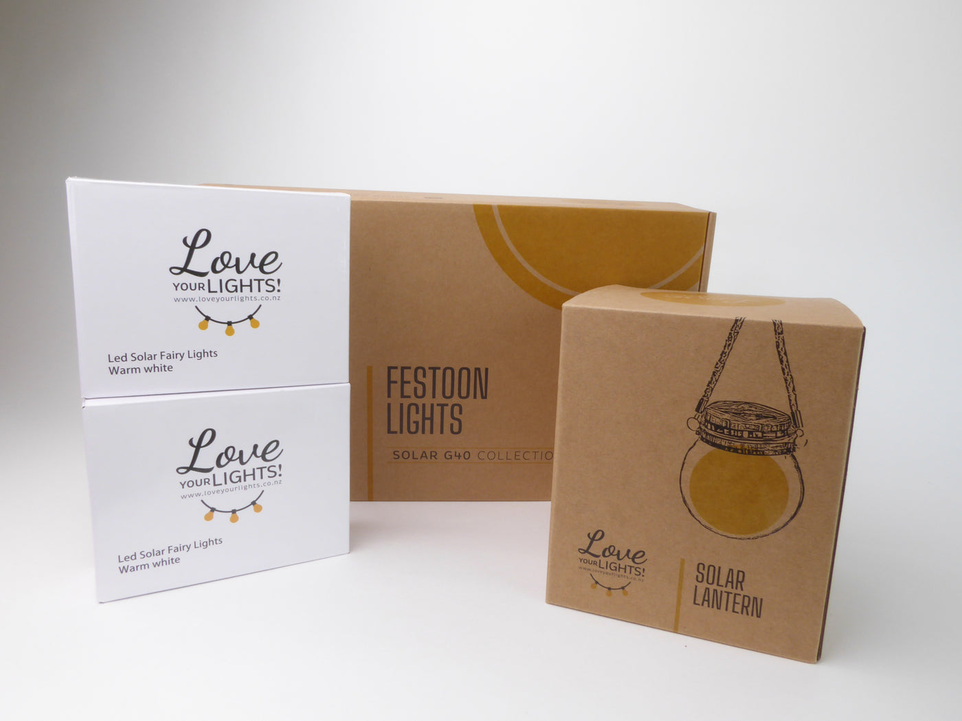 Solar Festoons + Solar Lantern + Solar Fairy Light Bundle