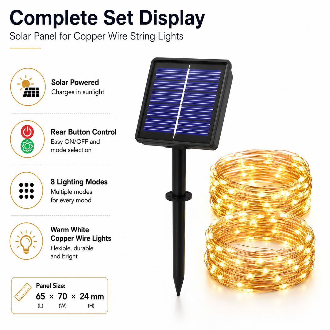 Solar Fairy Lights | 10m