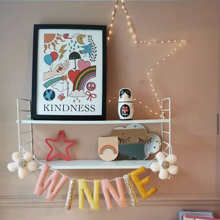 Large Gold Star Fairy Lights | 58.5cm x 59.5cm | USB | Decorative Indoor