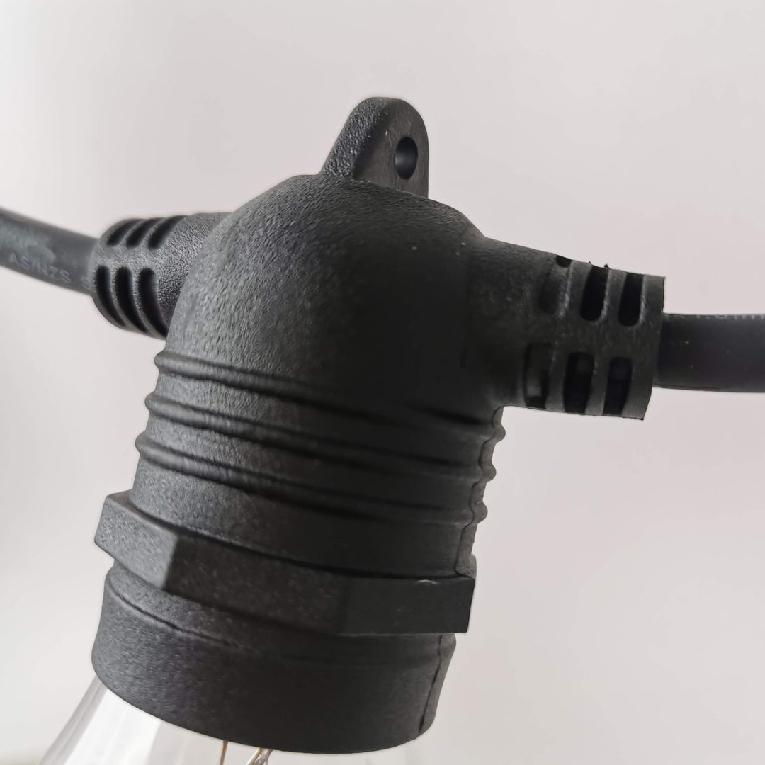 5m Festoon Light String |  10 Lamp Bases | Flush Mount