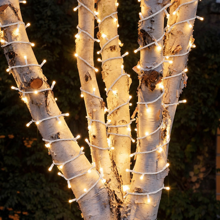 Pro Series | 10m | Outdoor Fairy Lights | White Rubber Cable | Connectable