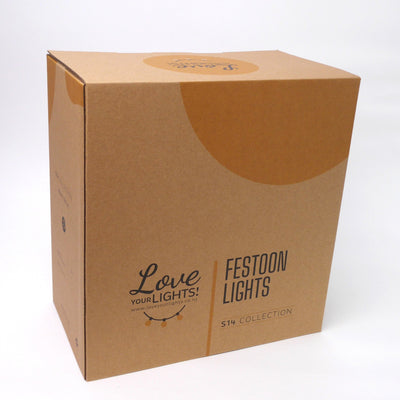 Drop Hang | 10m 10 Bulbs | ST58 5w Amber Glass | Dimmable Festoon Lights