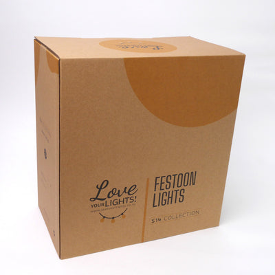 Flush Mount | G80 5w Amber | 10m 10 Bulbs | Dimmable Festoon Lights