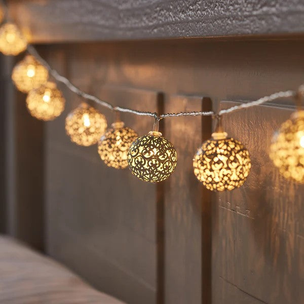 Moroccan Ball Fairy Lights | 20 Balls | Decorative Indoor