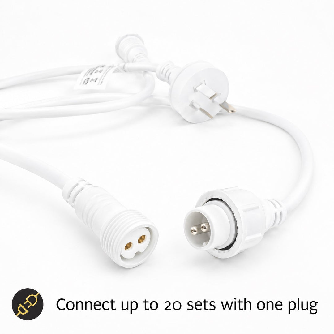 A19 Amber Bulb | 10m 10 Bulbs | Drop Hang Dimmable Festoon Lights