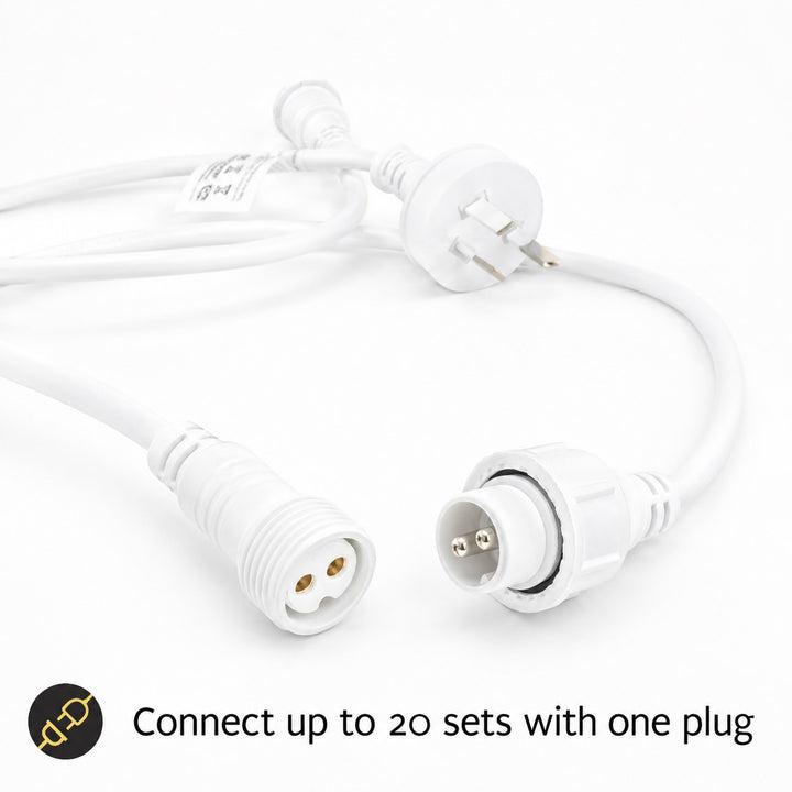 A19 Amber Bulb | 10m 10 Bulbs | Drop Hang Dimmable Festoon Lights