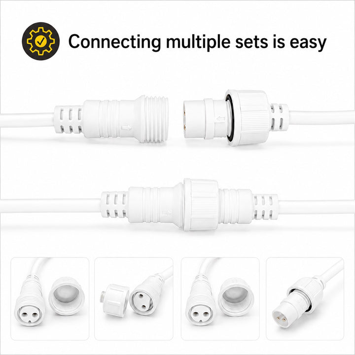 A19 Amber Bulb | 10m 10 Bulbs | Drop Hang Dimmable Festoon Lights