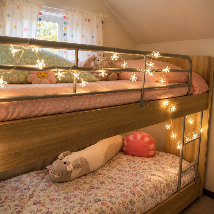 Indoor & Outdoor Flower Fairy Lights | 10m | Connectable  | Clear PVC Cable | Core Series