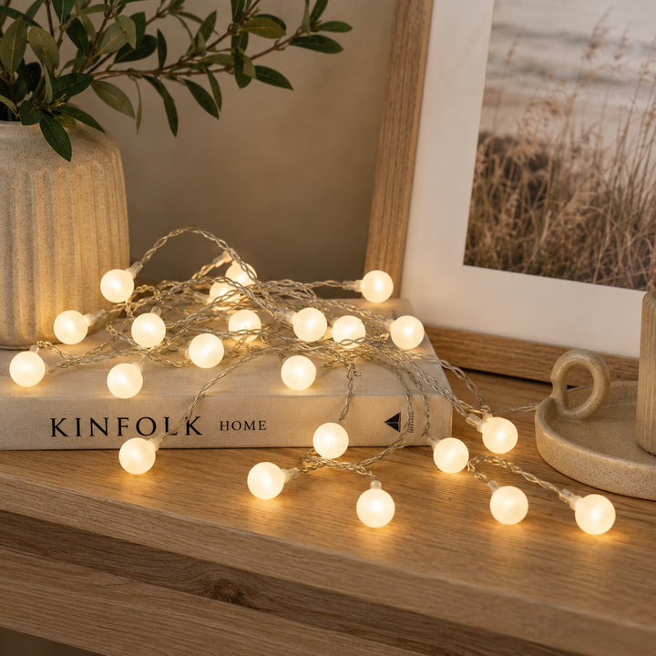 Globe Ball Fairy Lights | 40 LED Bulbs | Decorative Indoor