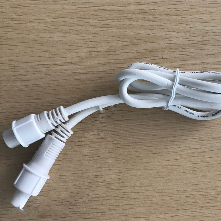 Extension Cable | String Lights White Rubber 3m | Male & Female Connector