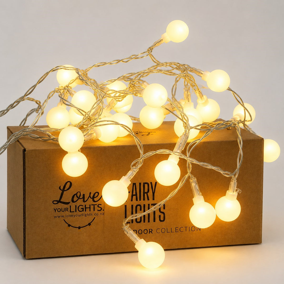 Globe Ball Fairy Lights | 40 LED Bulbs | Decorative Indoor