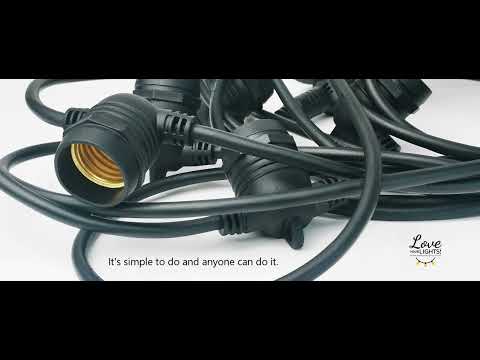 How to connect multiple sets of Connectable Festoon Lights. It's 3 easy steps with the connectable Festoon Lights from Love Your Lights