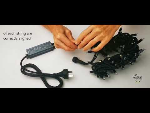 Outdoor Low Voltage Fairy Lights | 10m Black Rubber Cable Connectable | Pro Series Low Voltage