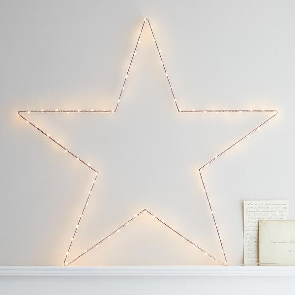 Large Gold Star Fairy Lights | 58.5cm x 59.5cm | USB | Decorative Indoor